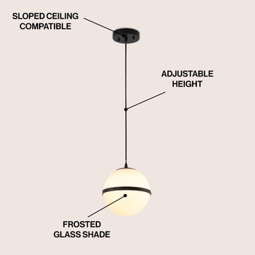 Porter 8" Modern Minimalist Globe LED Pendant Light